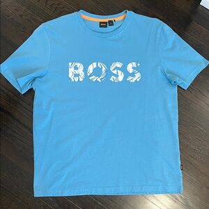 Boss Light Blue Graphic Tee